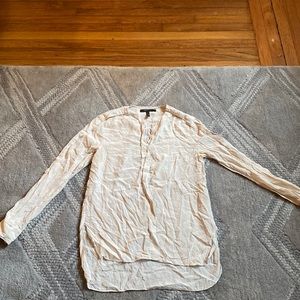BCBG maxazria beige blouse small